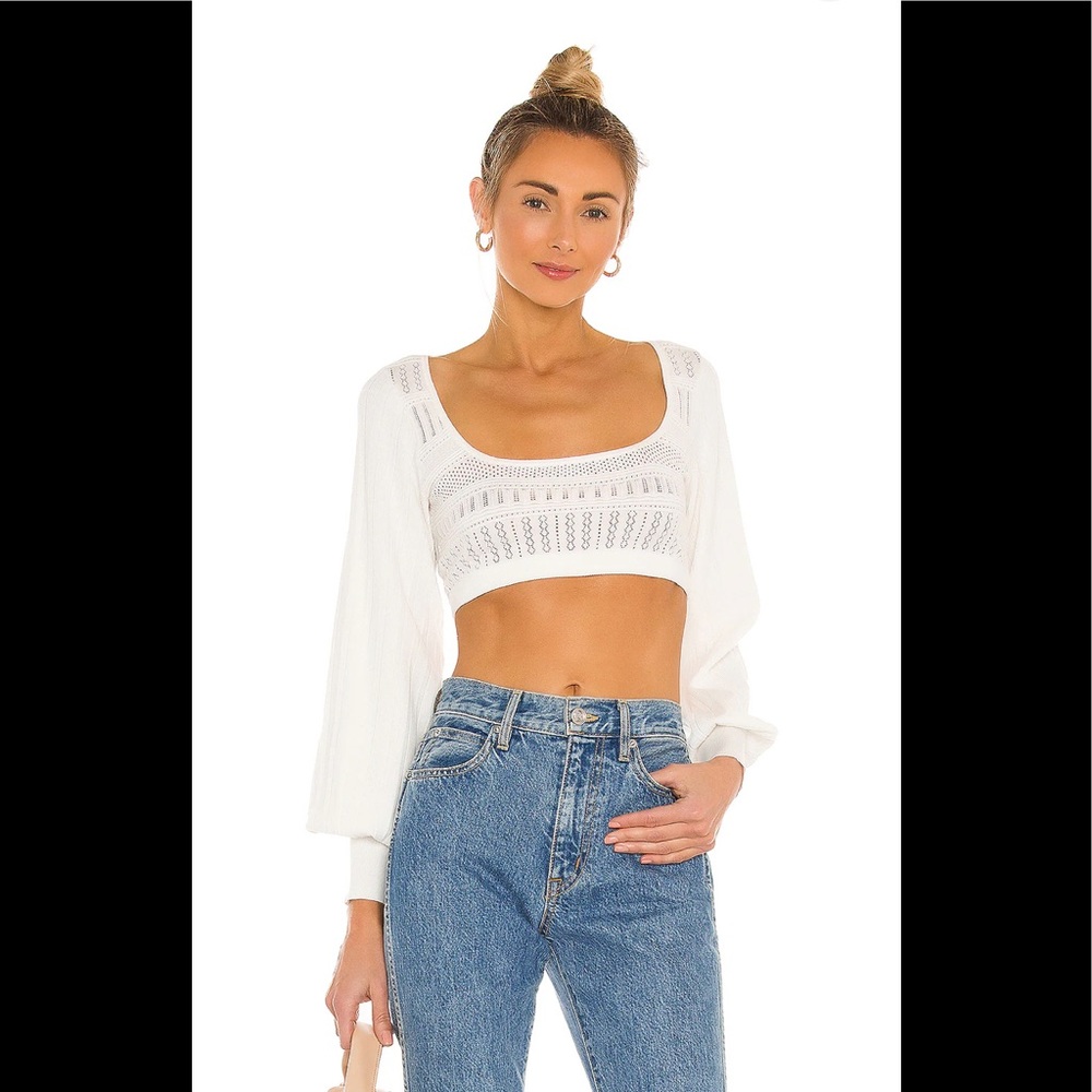 Majorelle Priscilla knit cropped long sleeve XS
